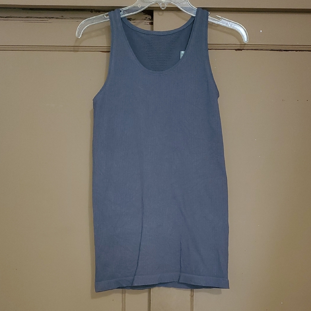 ATHLETA Women’s Ribbed Scoop Neck Tank Top - Slate Blue